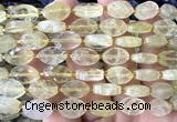 CCB2502 15 inches 9*14mm faceted marquise lemon quartz beads