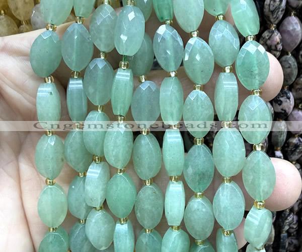 CCB2509 15 inches 9*14mm faceted marquise green aventurine jade beads
