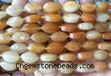 CCB2511 15 inches 9*14mm faceted marquise red aventurine jade beads