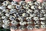 CCB2514 15 inches 9*14mm faceted marquise dalmatian jasper beads