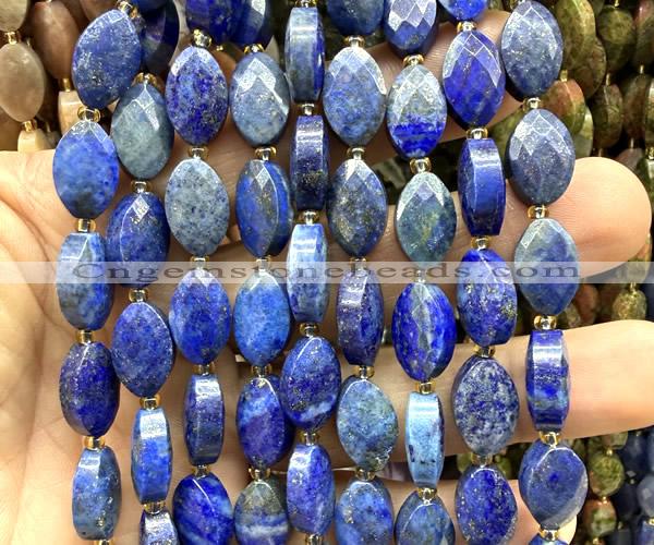 CCB2521 15 inches 9*14mm faceted marquise lapis lazuli beads