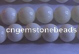 CCB302 15.5 inches 8mm round white coral beads wholesale