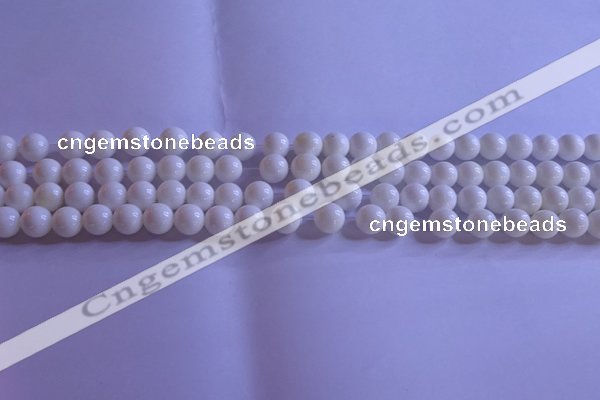 CCB401 15.5 inches 6mm round white tridacna beads wholesale