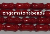 CCB50 15.5 inches 5*11mm bamboo shape red coral beads Wholesale