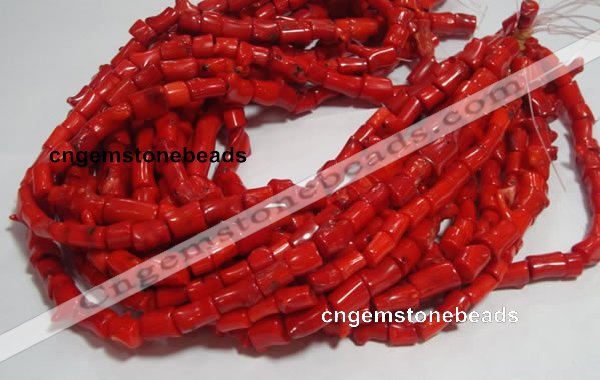 CCB52 15.5 inches 9*13mm irregular red coral beads Wholesale