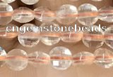 CCB535 15.5 inches 4mm faceted coin citrine gemstone beads