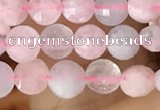 CCB544 15.5 inches 4mm faceted coin morganite gemstone beads
