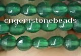 CCB548 15.5 inches 4mm faceted coin green agate beads