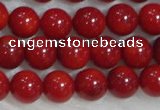 CCB55 15.5 inches 4-6mm round red coral beads Wholesale