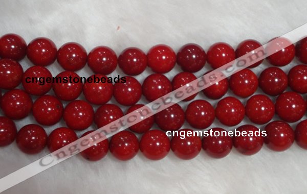 CCB57 15.5 inches 11-12mm round red coral beads Wholesale