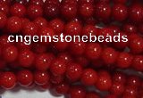 CCB60 15.5 inches 4mm round red coral beads Wholesale