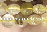 CCB611 15.5 inches 6mm faceted coin citrine gemstone beads