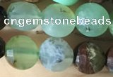 CCB612 15.5 inches 6mm faceted coin Australia chrysoprase beads