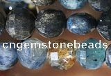 CCB613 15.5 inches 6mm faceted coin natural kyanite gemstone beads