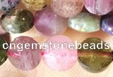 CCB617 15.5 inches 6mm faceted coin tourmaline beads wholesale