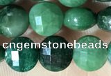 CCB629 15.5 inches 6mm faceted coin African jade gemstone beads