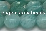 CCB681 15.5 inches 10mm faceted coin amazonite gemstone beads