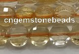 CCB703 15.5 inches 6mm faceted coin citrine gemstone beads