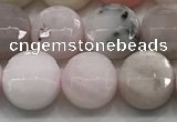 CCB724 15.5 inches 8mm faceted coin pink opal gemstone beads