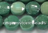 CCB730 15.5 inches 8mm faceted coin grass agate gemstone beads