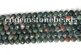 CCB750 15.5 inches 8mm faceted coin Indian bloodstone gemstone beads