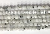 CCB756 15.5 inches 8mm faceted coin white moonstone beads