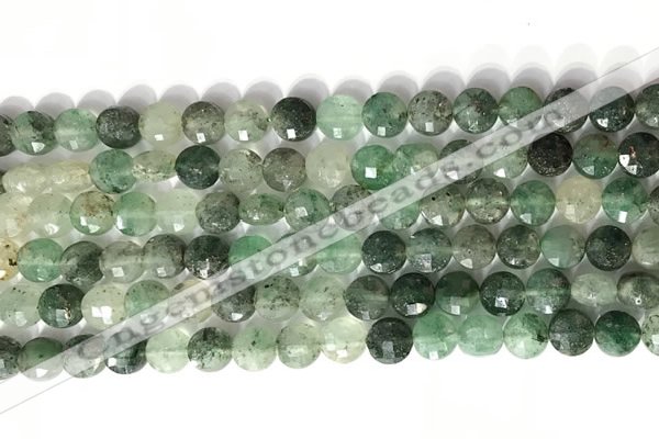 CCB762 15.5 inches 8mm faceted coin gemstone beads