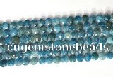 CCB763 15.5 inches 8mm faceted coin apatite beads