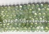 CCB771 15.5 inches 8mm faceted coin prehnite gemstone beads