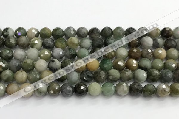 CCB794 15.5 inches 8mm faceted round jade gemstone beads wholesale