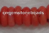 CCB80 15.5 inches 5*9mm roundel pale red coral beads Wholesale