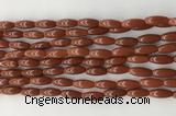 CCB811 15.5 inches 5*12mm rice red aventurine beads wholesale