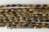 CCB815 15.5 inches 5*12mm rice yellow tiger eye beads wholesale