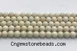 CCB823 15.5 inches 10mm round ivory jasper gemstone beads wholesale