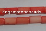 CCB84 15.5 inches 5*10mm column pink coral beads Wholesale