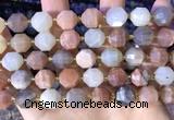 CCB857 15.5 inches 11*12mm faceted moonstone beads wholesale