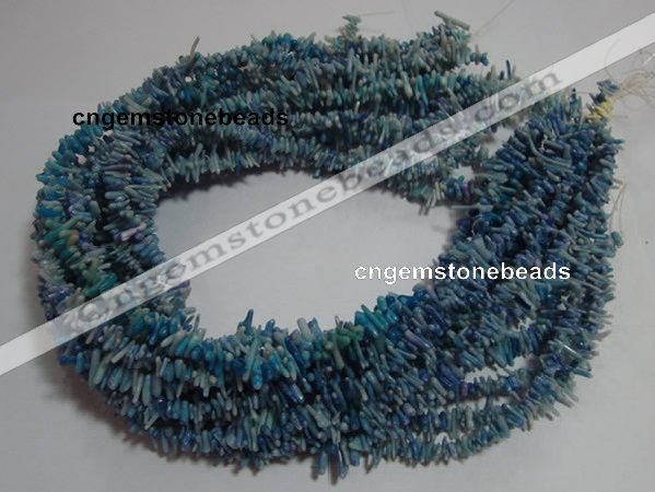 CCB88 15.5 inch 2*8mm irregular branch blue coral beads Wholesale