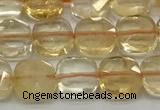 CCB907 15.5 inches 8*8mm faceted square citrine beads