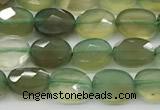 CCB917 15.5 inches 6*8mm faceted oval green agate beads