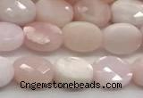 CCB923 15.5 inches 6*8mm faceted oval pink opal beads