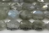 CCB927 15.5 inches 6*8mm faceted oval labradorite beads