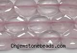 CCB930 15.5 inches 8*10mm faceted oval rose quartz beads