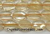 CCB931 15.5 inches 8*10mm faceted oval citrine beads