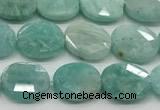 CCB938 15.5 inches 8*10mm faceted oval amazonite beads