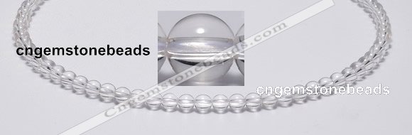 CCC01 15 inches 6mm round white crystal beads Wholesale