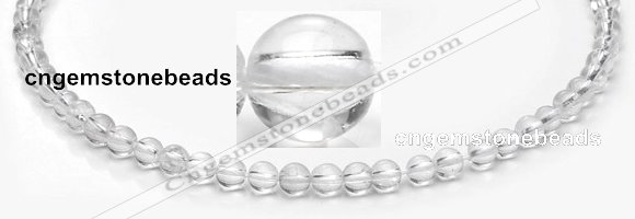 CCC06 15.5 inches 6mm round white crystal beads Wholesale