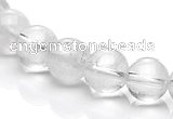 CCC07 15.5 inches 10mm round white crystal beads Wholesale