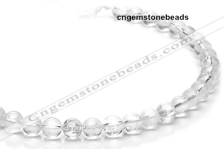 CCC07 15.5 inches 10mm round white crystal beads Wholesale