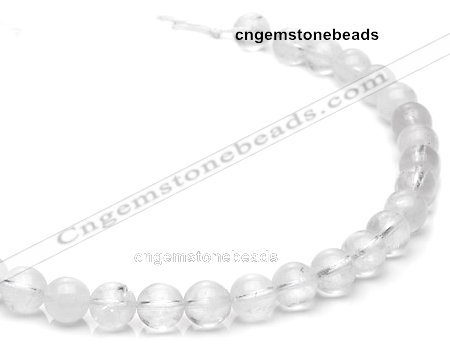 CCC08 15.5 inches 12mm round white crystal beads Wholesale