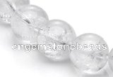 CCC09 15.5 inches 14mm round white crystal beads Wholesale